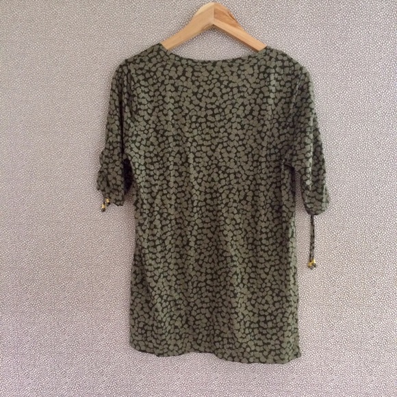 M Michael Michael Kors Ruched Sleeve Tee New - Picture 5 of 8